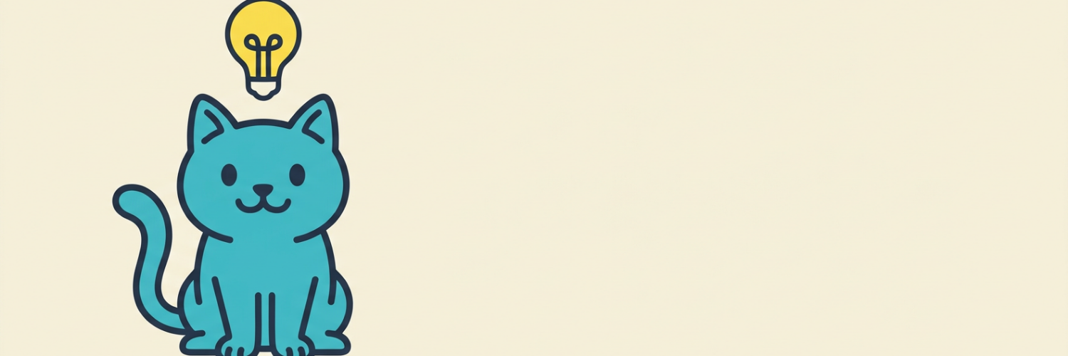 Idea Cat banner, wide