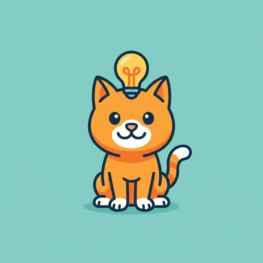 Idea Cat logo, square